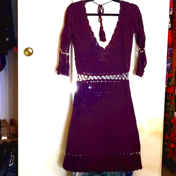 Chasing Unicorns Crochet Mini Dress - XS - Picture 6 of 12